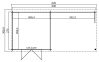 Gartenhaus PALERMO 1 300 x 300 cm, 28mm Blockbohlen, GRÜNGRAU lackiert