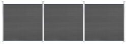 Delta EASY-FENCE WPC Steckzaun AKTION anthrazit/braun, Start-Abschlußleiste alu-silber