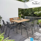 Diamond Garden Tisch LYON 150x150cm Fase- Edelstahl...