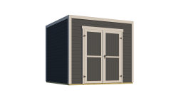 Lasita Maja Gartenhaus FYNN 1,5 - 250 x 200 cm, 28 mm + Anbau 300 cm CARBONGRAU