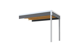 Lasita Maja Gartenhaus FYNN 1,5 - 250 x 200 cm, 28 mm + Anbau 300 cm CARBONGRAU