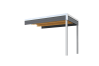Lasita Maja Gartenhaus FYNN 1,5 - 250 x 200 cm, 28 mm + Anbau 300 cm CARBONGRAU