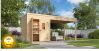 Lasita Maja Gartenhaus FELIX 1,5 - 250 x 200 cm, 28 mm + Anbau 150/300 cm natur / farbig