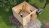 Lasita Maja Gartenhaus FYNN 3 - 300 x 300 cm, 28 mm, natur / farbig