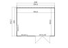 Gartenhaus PALERMO 4 - 400 x 300 cm, 28 mm, natur