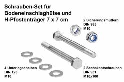 Schrauben-Set für Bodenanker 7x7 cm