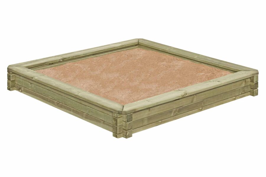 Sandkasten ELIAS aus Kantholz 7x7cm, 180x180x24cm