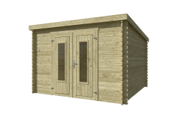 Gartenhaus SACRAMENTO Sockelmass 292x292 cm, 28 mm...