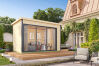 Lasita Maja Gartenhaus AUSTIN 3 ISO, 360x240 cm, 44 mm, inkl. Fußboden, naturbelassen