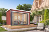 Lasita Maja Gartenhaus AUSTIN 3 ISO, 360x240 cm, 44 mm, inkl. Fußboden, SCHWEDENROT