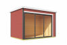 Lasita Maja Gartenhaus AUSTIN 3 ISO, 360x240 cm, 44 mm, inkl. Fußboden, SCHWEDENROT