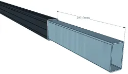 AluVera Aluminium Einsteckverbinder 23x43x400 mm