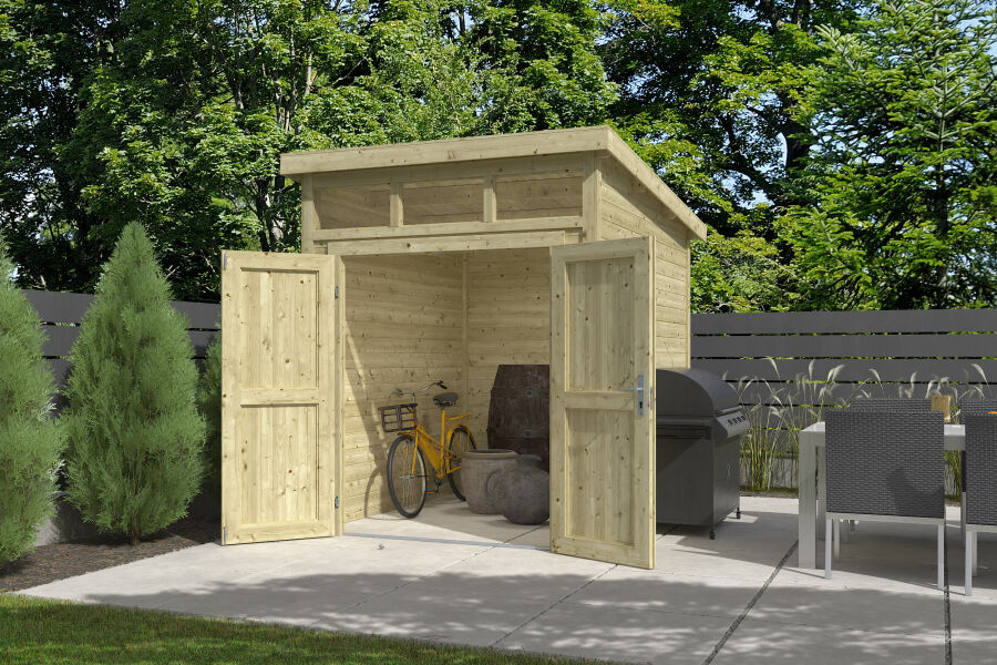 Lasita Maja Gartenhaus KIBO 2 imprägniert 200 x 250 cm, 28mm Systembohle