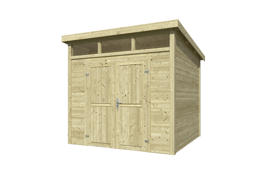 Lasita Maja Gartenhaus KIBO 3 imprägniert 250 x 250 cm, 28mm Systembohle