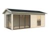 Palmako Gartenhaus AMANDA 17,1 m²  44 mm - 595x300 cm natur / imprägiert / lackiert
