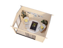 Palmako Gartenhaus AMANDA 11,2 m²  44 mm - 390x300...