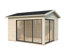 Palmako Gartenhaus AMANDA 11,2 m²  44 mm - 390x300 cm natur / imprägniert / lackiert
