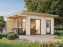 Palmako Ferienhaus CECILIA PLUS ISO 14,2 m²  70 mm -...