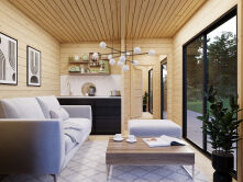 Palmako Ferienhaus CECILIA PLUS ISO 21,8 m²  70 mm -...