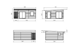 Palmako Ferienhaus CECILIA PLUS ISO 27,2 m²  70 mm - 540x540 cm, inkl. Fußboden 28 mm, natur