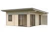 Palmako Ferienhaus CECILIA PLUS ISO 27,2 m²  70 mm - 540x540 cm, inkl. Fußboden 28 mm, natur