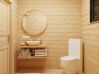 Palmako Ferienhaus CECILIA PLUS ISO 27,2 m²  70 mm - 540x540 cm, inkl. Fußboden 28 mm, natur