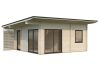 Palmako Ferienhaus CECILIA PLUS ISO 27,2 m²  70 mm - 540x540 cm, inkl. Fußboden 28 mm, natur