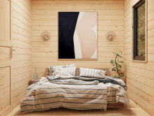 Palmako Ferienhaus CECILIA PLUS ISO 30,0 m²  70 mm - 540x670 cm, inkl. Fußboden 28 mm, natur
