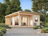 Palmako Ferienhaus CECILIA PLUS ISO 30,0 m²  70 mm - 540x670 cm, inkl. Fußboden 28 mm, natur
