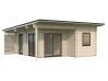 Palmako Ferienhaus CECILIA PLUS ISO 30,0 m²  70 mm - 540x670 cm, inkl. Fußboden 28 mm, natur