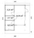 Palmako Ferienhaus CECILIA PLUS ISO 30,0 m²  70 mm - 540x670 cm, inkl. Fußboden 28 mm, natur