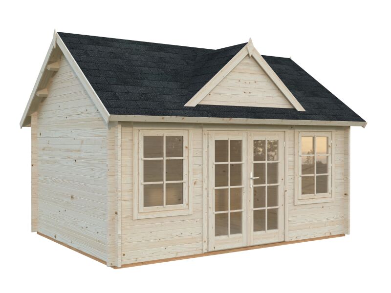 Palmako Gartenhaus CLAUDIA ISO 14,2 m²  44 mm - 450x330 cm natur