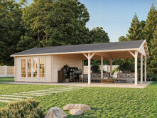 Palmako Gartenhaus IRENE ISO  19,0+33,2 m²  44 mm -...