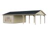 Palmako Gartenhaus IRENE ISO  19,0+33,2 m²  44 mm - 966x550 cm natur / imprägniert / lackiert