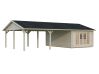 Palmako Gartenhaus IRENE ISO  19,0+33,2 m²  44 mm - 966x550 cm natur / imprägniert / lackiert