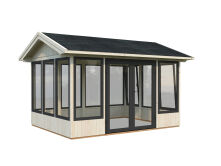 Palmako Pavillon ISABELLA 10,9 m²  90 mm - 401x303 cm natur / imprägniert / lackiert