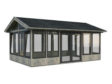 Palmako Pavillon ISABELLA 22,2 m²  90 mm - 597x401 cm natur / imprägiert / lackiert