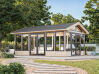 Palmako Pavillon ISABELLA 22,2 m²  90 mm - 597x401 cm natur / imprägiert / lackiert