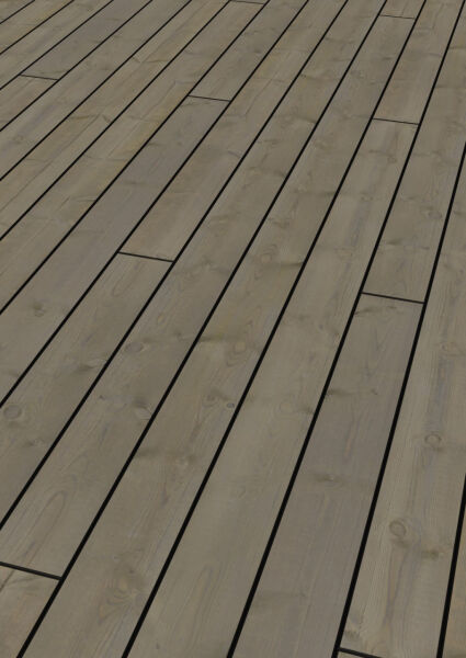 BITUS LINAX® Leinöl - Terrassendiele Kiefer grau  imprägniert, 28x145x4800 mm