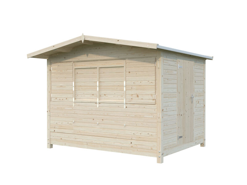 Palmako Marktstand/Verkaufsstand MARIAN 6,2 m²  298x228 cm, 16 mm, klappbar, natur / lackiert