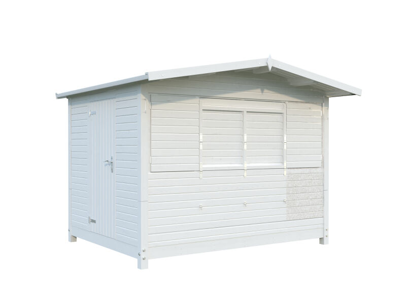 Palmako Marktstand/Verkaufsstand MARIAN 6,2 m²  298x228 cm, 16 mm, klappbar, natur / lackiert