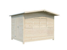 Palmako Marktstand/Verkaufsstand MARIAN 6,2 m²  298x228 cm, 16 mm, klappbar, natur / lackiert