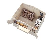 Palmako Marktstand/Verkaufsstand MARIAN 6,2 m²  298x228 cm, 16 mm, klappbar, natur / lackiert