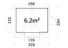 Palmako Marktstand/Verkaufsstand MARIAN 6,2 m²  298x228 cm, 16 mm, klappbar, natur / lackiert
