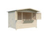 Palmako Marktstand/Verkaufsstand MARIAN 6,2 m²  298x228 cm, 16 mm, klappbar, natur / lackiert
