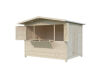 Palmako Marktstand/Verkaufsstand MARIAN 6,2 m²  298x228 cm, 16 mm, klappbar, natur / lackiert