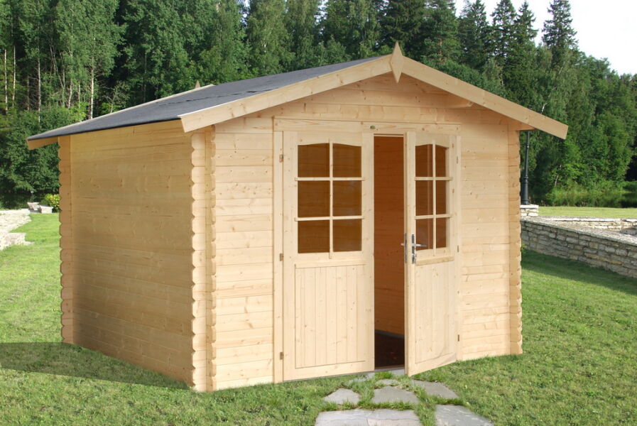 Gartenhaus LOTTA 7,3 m²   296x296 cm; 28mm Wandbohlen natur / imprägniert / lackiert