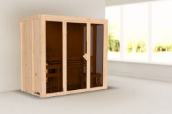 Sauna IRAVA 2 (Fronteinstieg) / Ofen 3,6 kW integr. Strg / AKTION