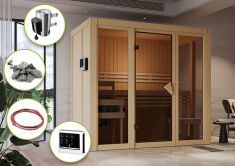 Sauna IRAVA 2 (Fronteinstieg) / Ofen 3,6 KW finnisch /...