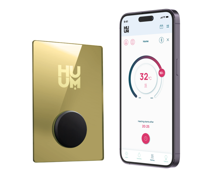 HUUM Elektronische Saunaofensteuerung "UKU WIFI GLASS GOLD" bis 18kW